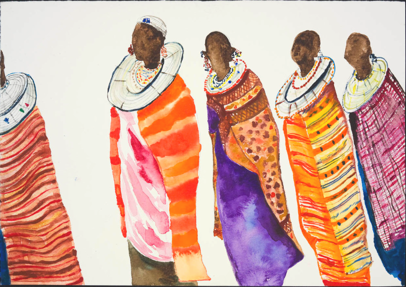 Painting artwork artist Maasai