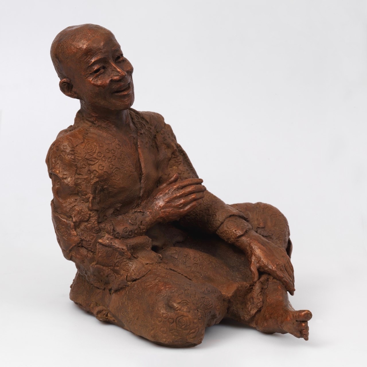 Sculpture of Buddhist Monk by Corinne Chauvet